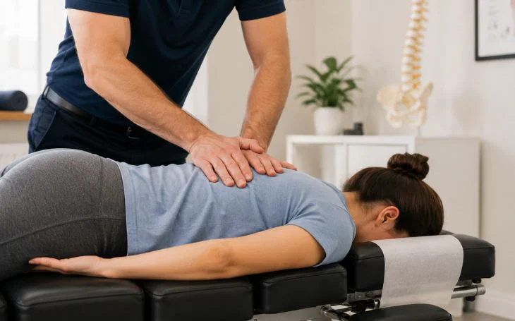 Patient receiving chiropractic care