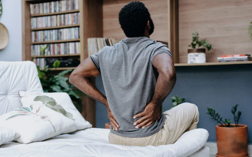 Man facing morning back pain issue