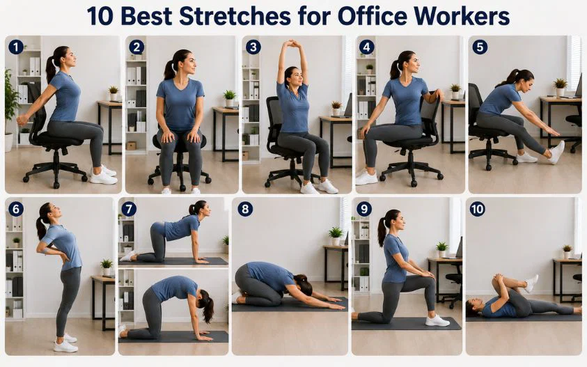 10 office stretches for back pain